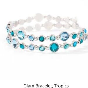 Touchstone crystal bracelet glam bracelet in tropics